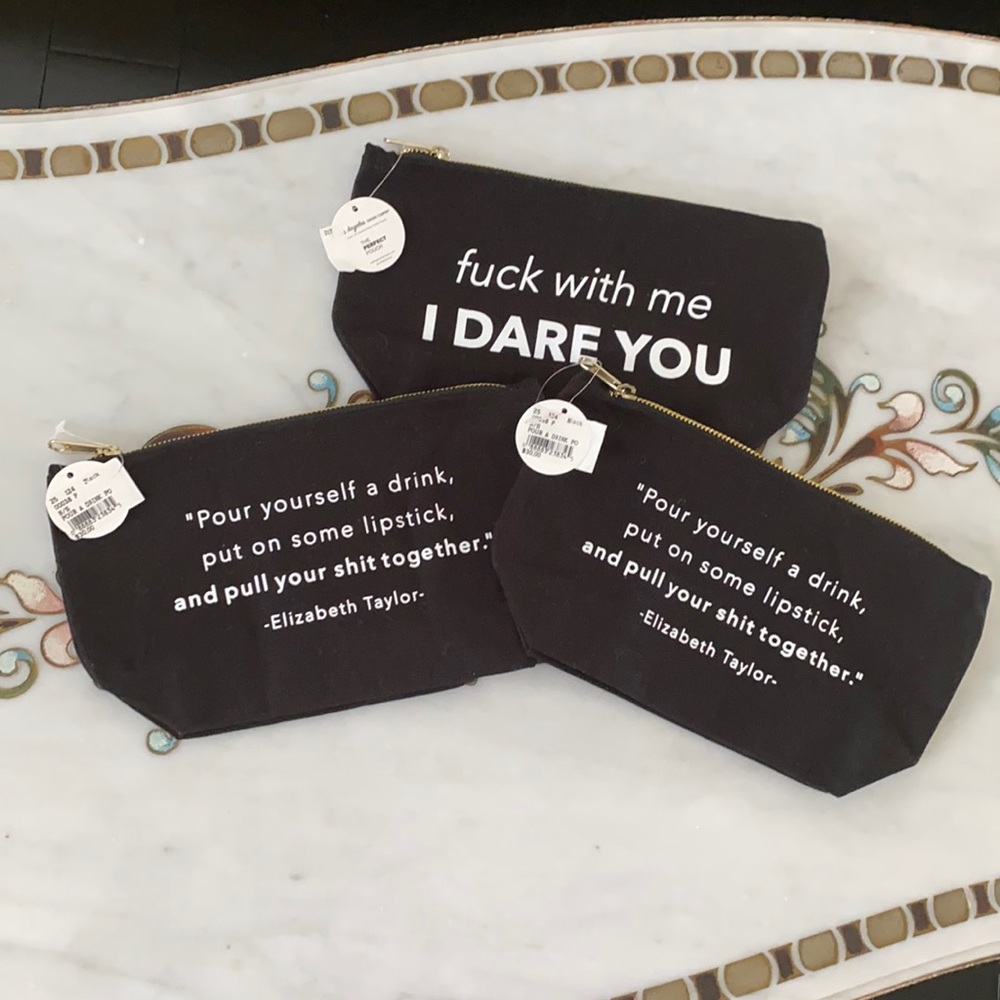 NWT- graphic pouches (3)